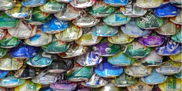 roof made of soda cans