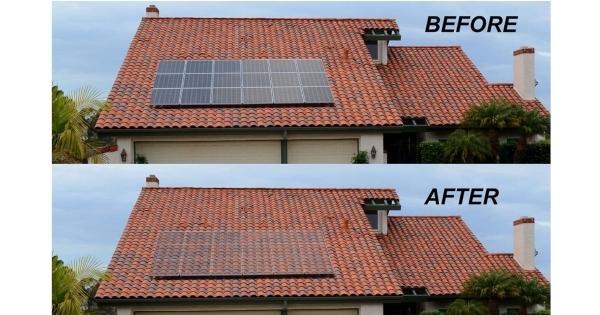 before and after camouflage solar panels